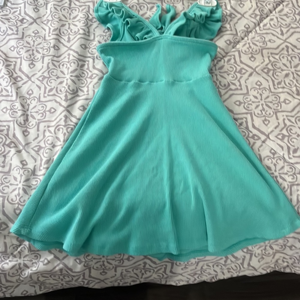 Girls Ruffle Summer Tank Dress - Picture 3 of 5